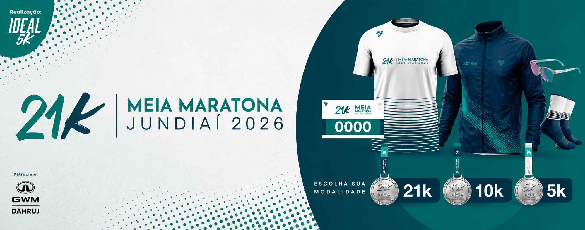 Banner da corrida Meia Maratona de Jundiai