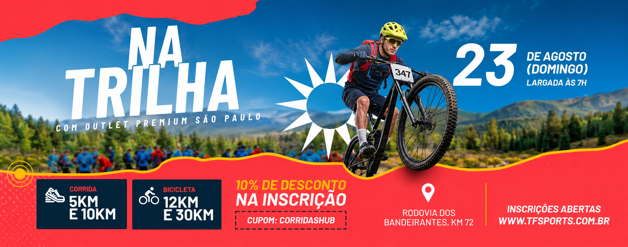 Banner da corrida NA TRILHA OUTLET PREMIUM MTB & TRAIL RUN